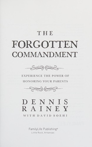 The Forgotten Commandment